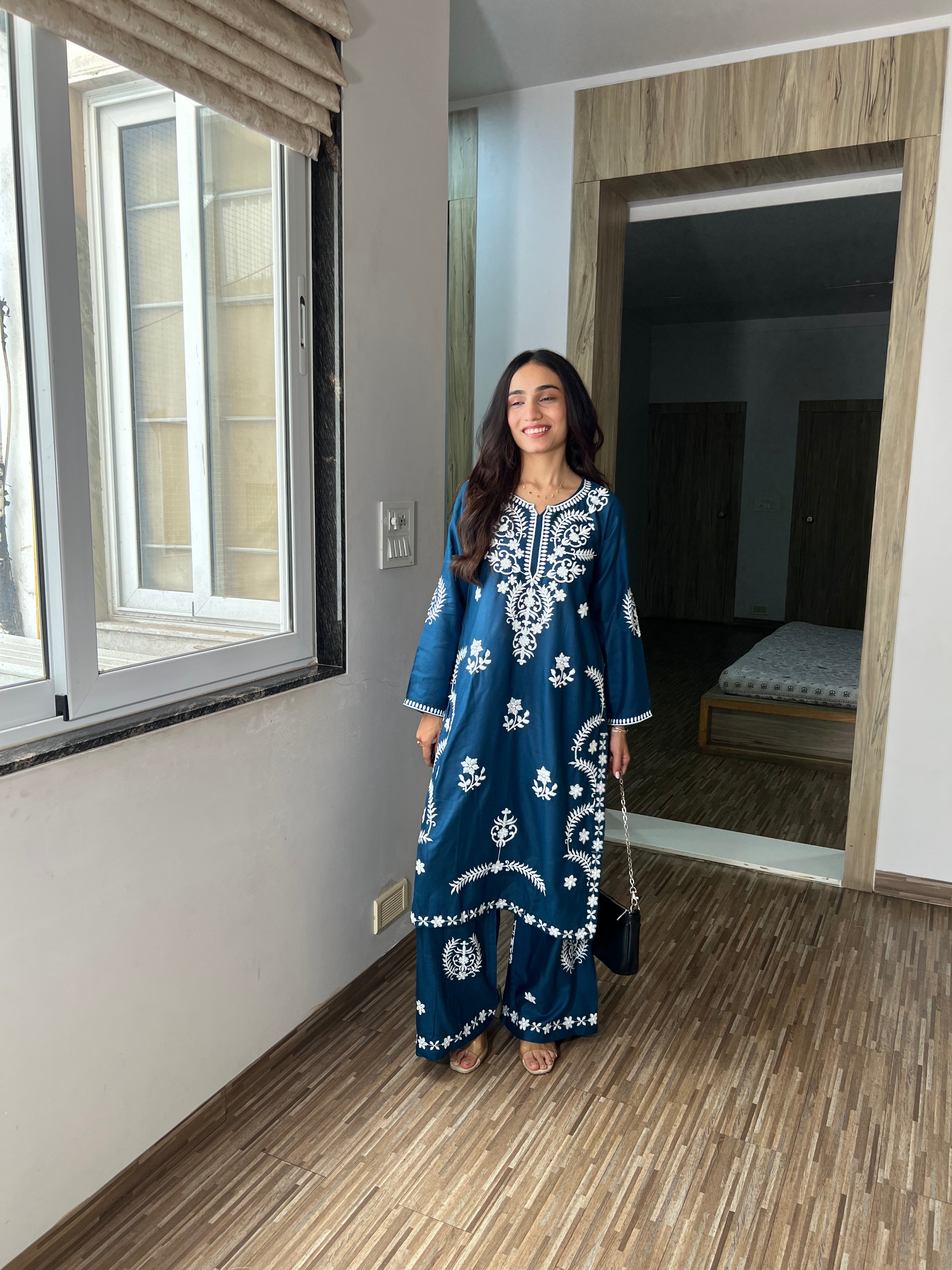 Firozi  Sitara Kurta Set – Elegant Ethnic Charm